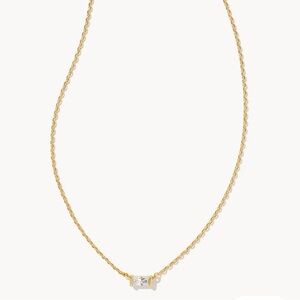 NWOT Kendra Scott Juliette Crystal Pendant Necklace in Gold